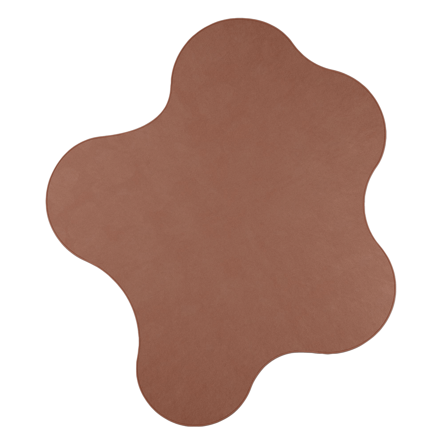 Large curvy rug - peach