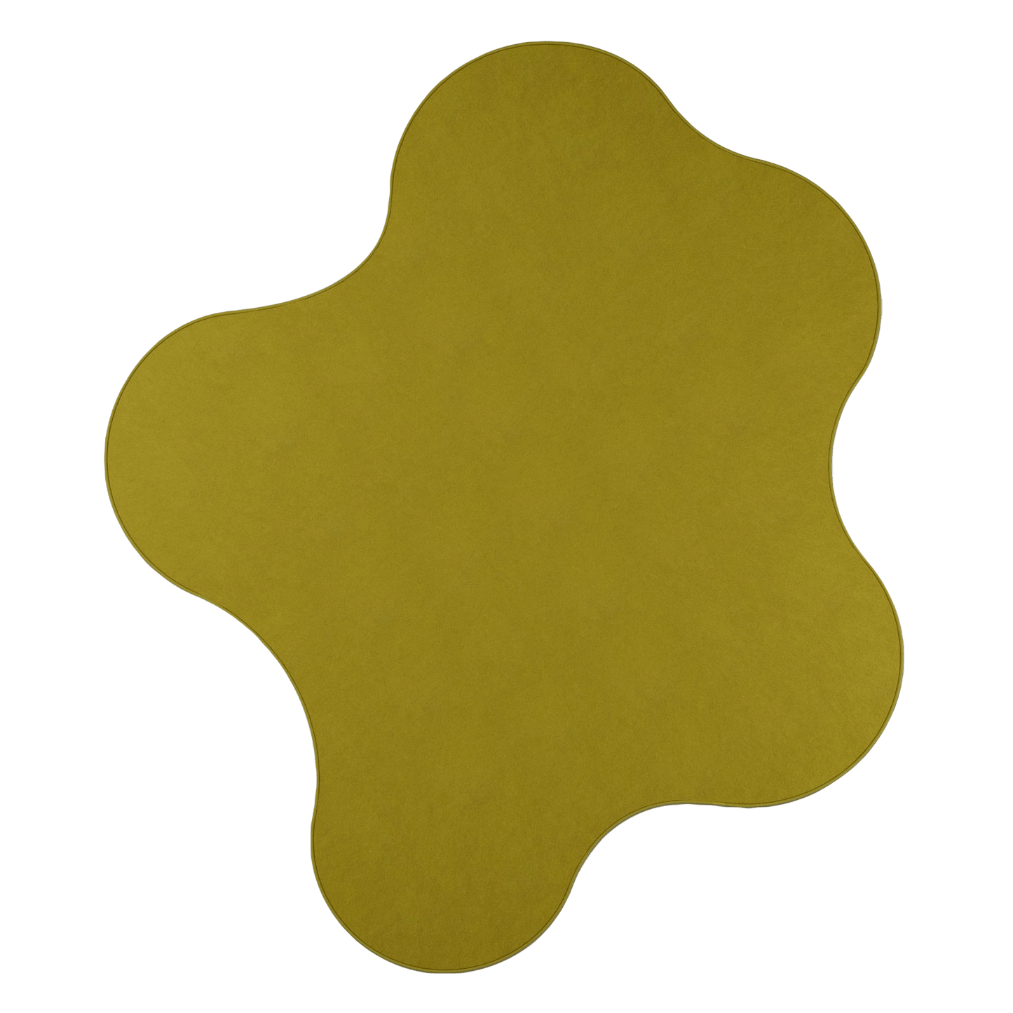 Large curvy rug in Chartreuse