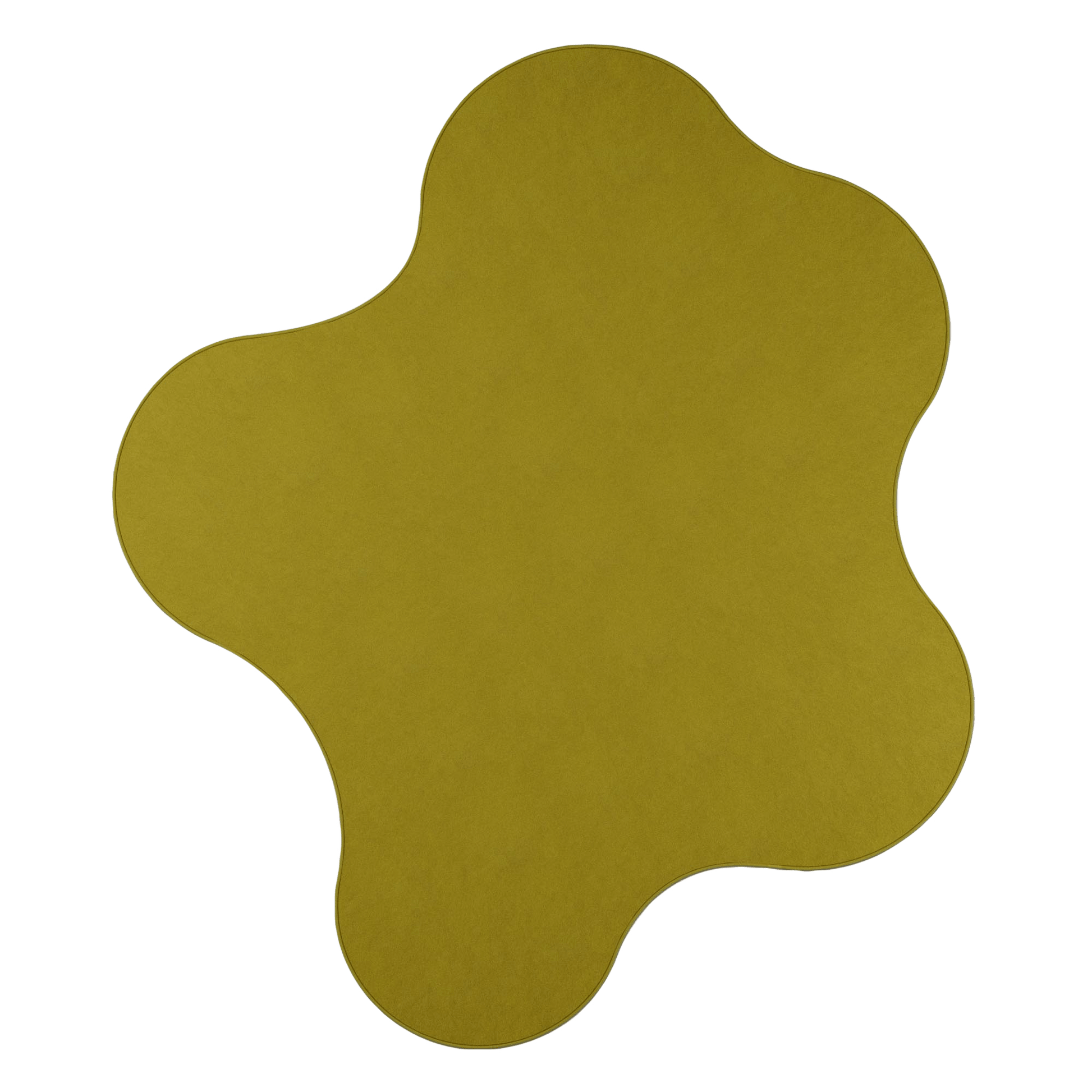 Large curvy rug in Chartreuse