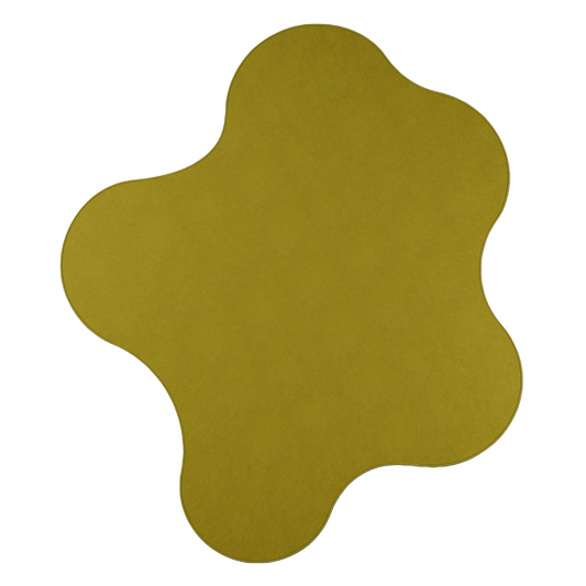 Large curvy rug in Chartreuse