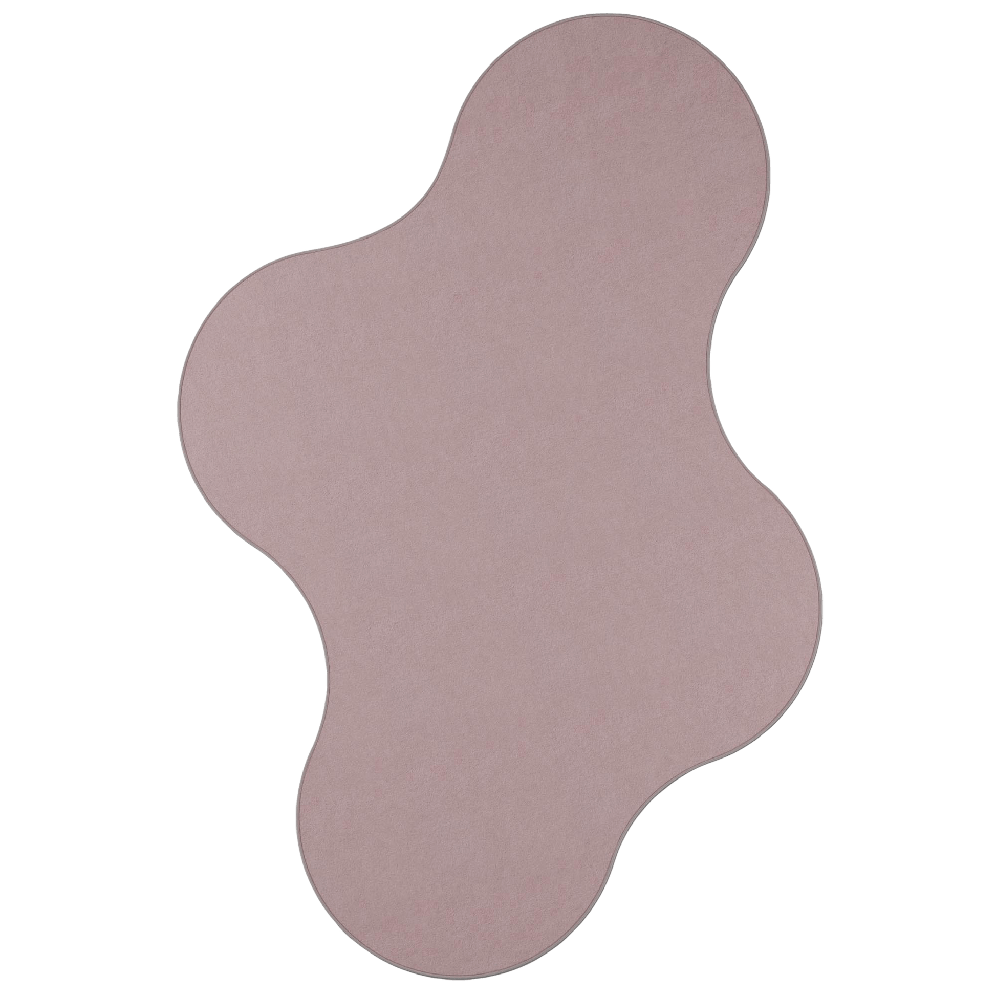 Medium curvy rug in blush