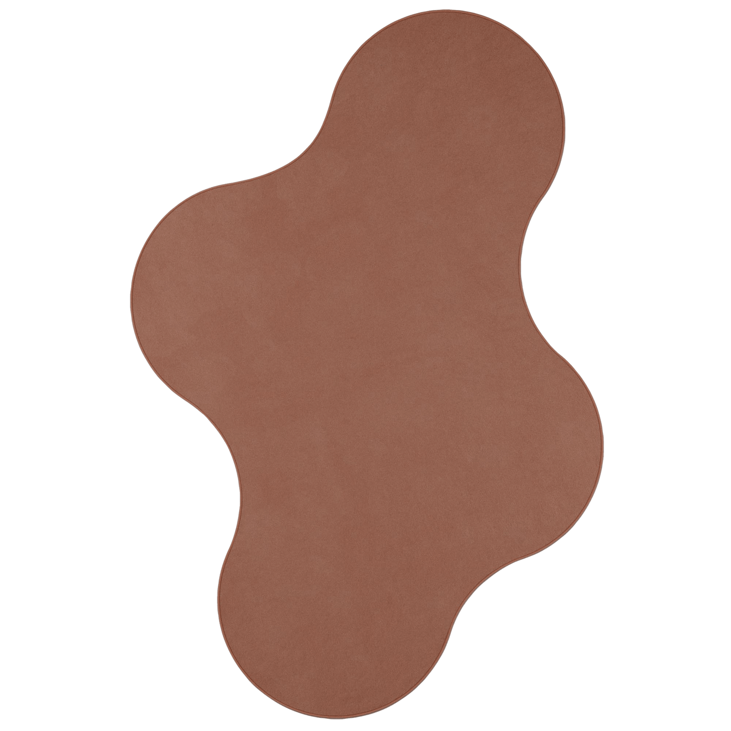 Medium curvy rug in peach