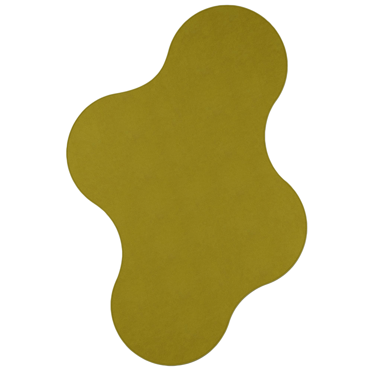 Medium curvy rug in Chartreuse