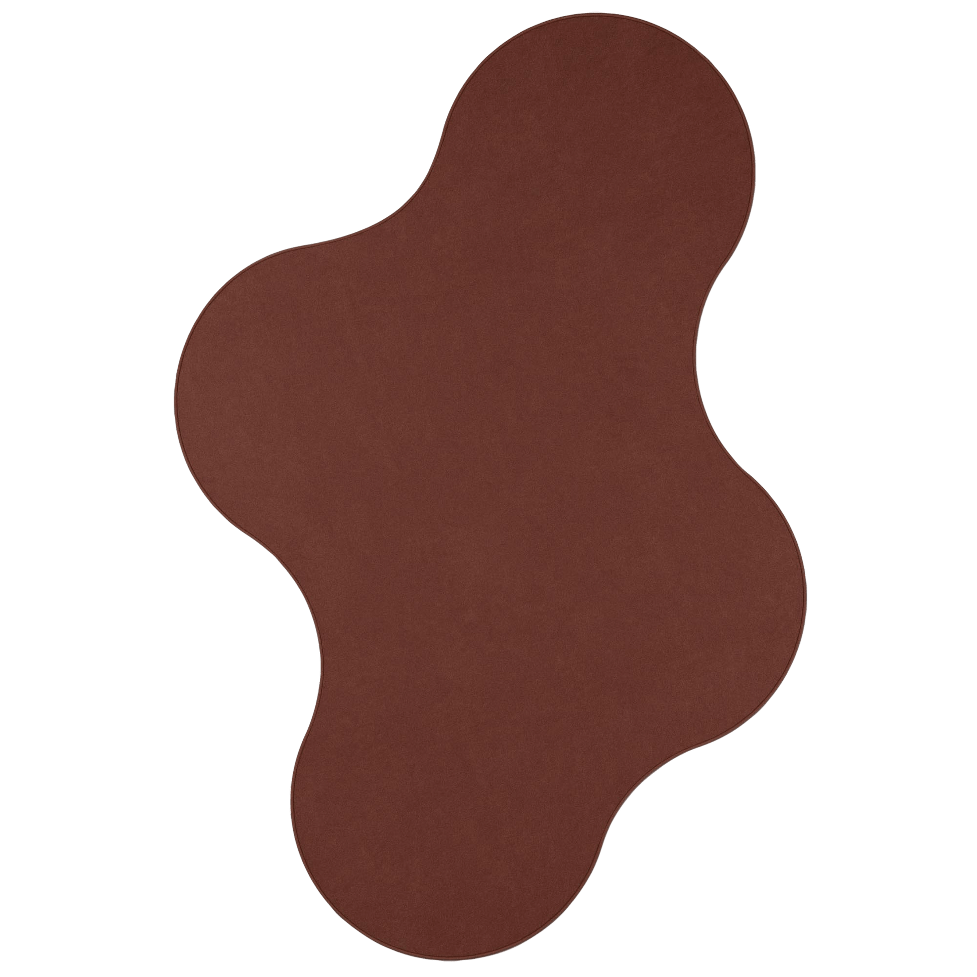 Medium curvy rug in brick