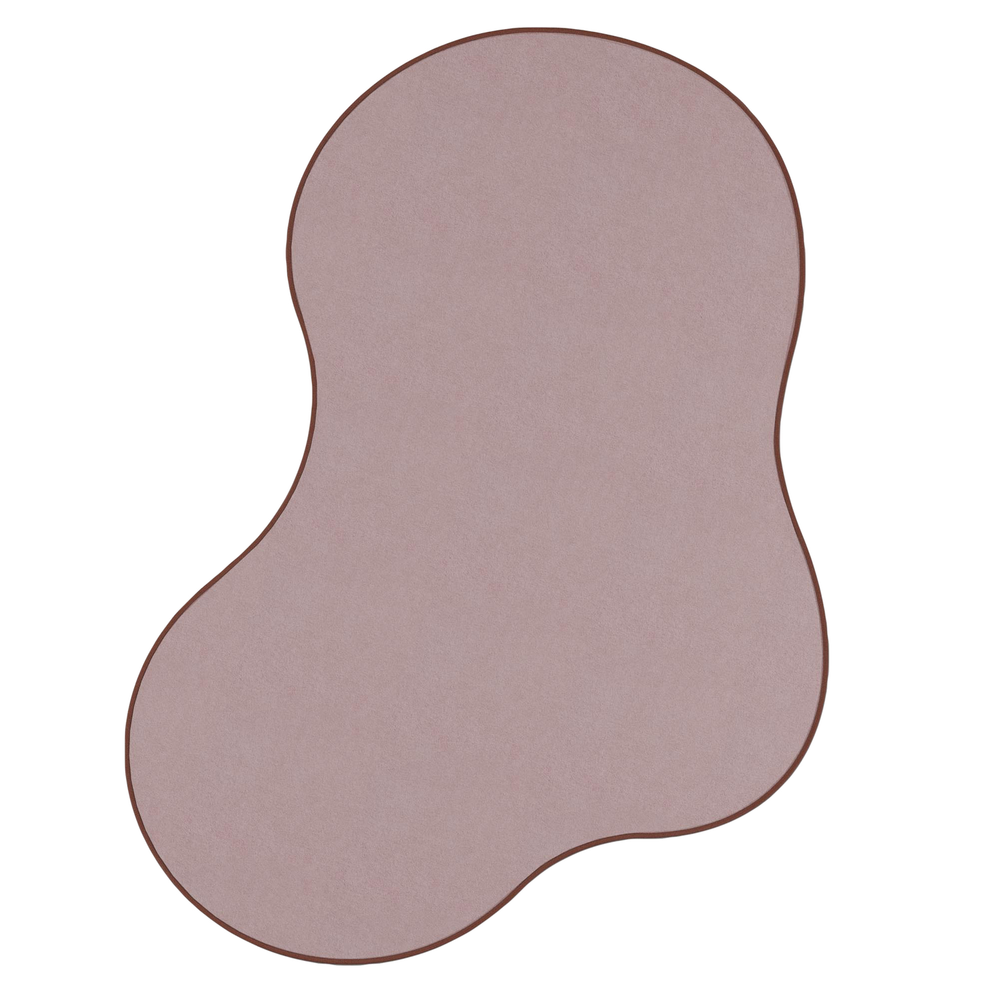 Small curvy rug in blush