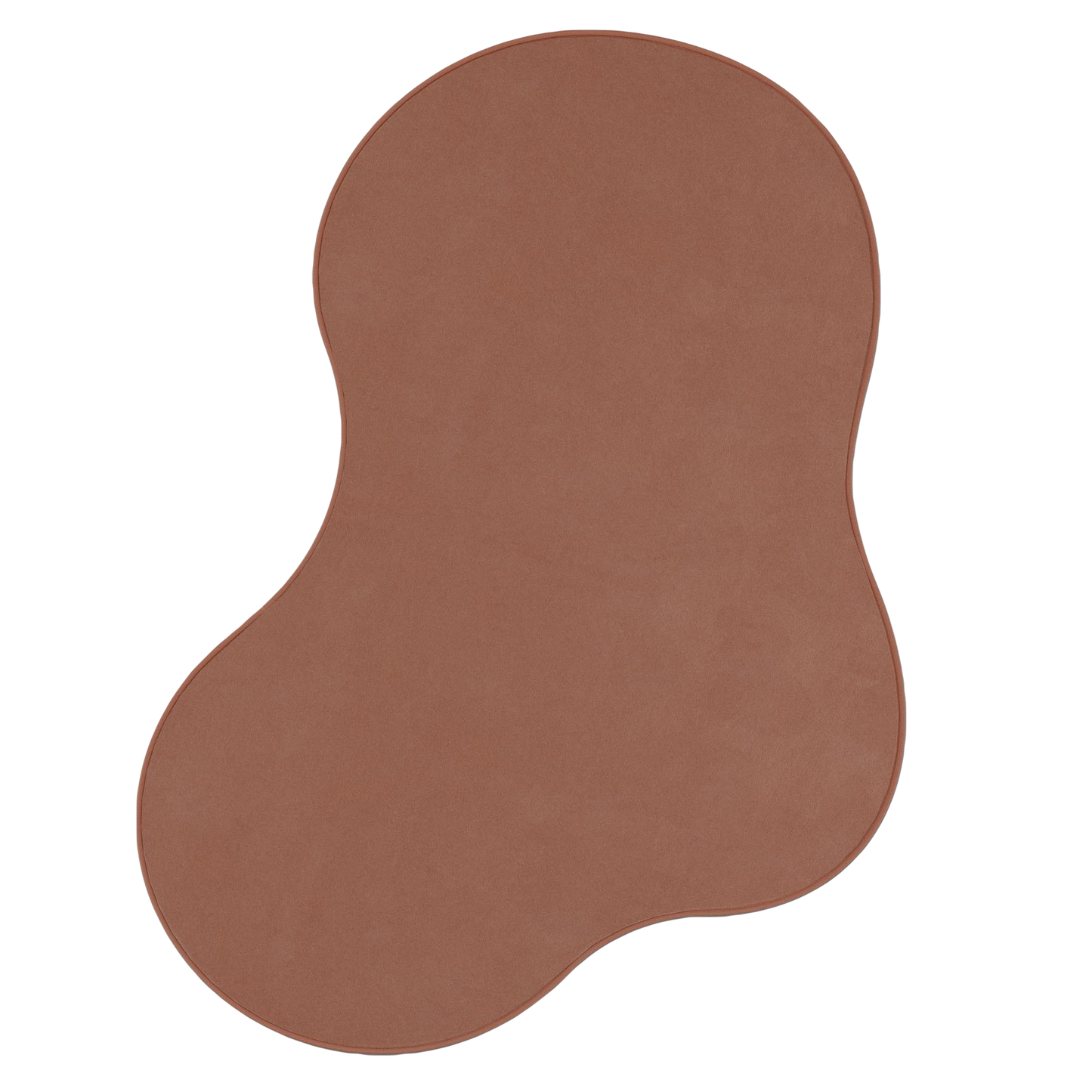 Small curvy rug in peach