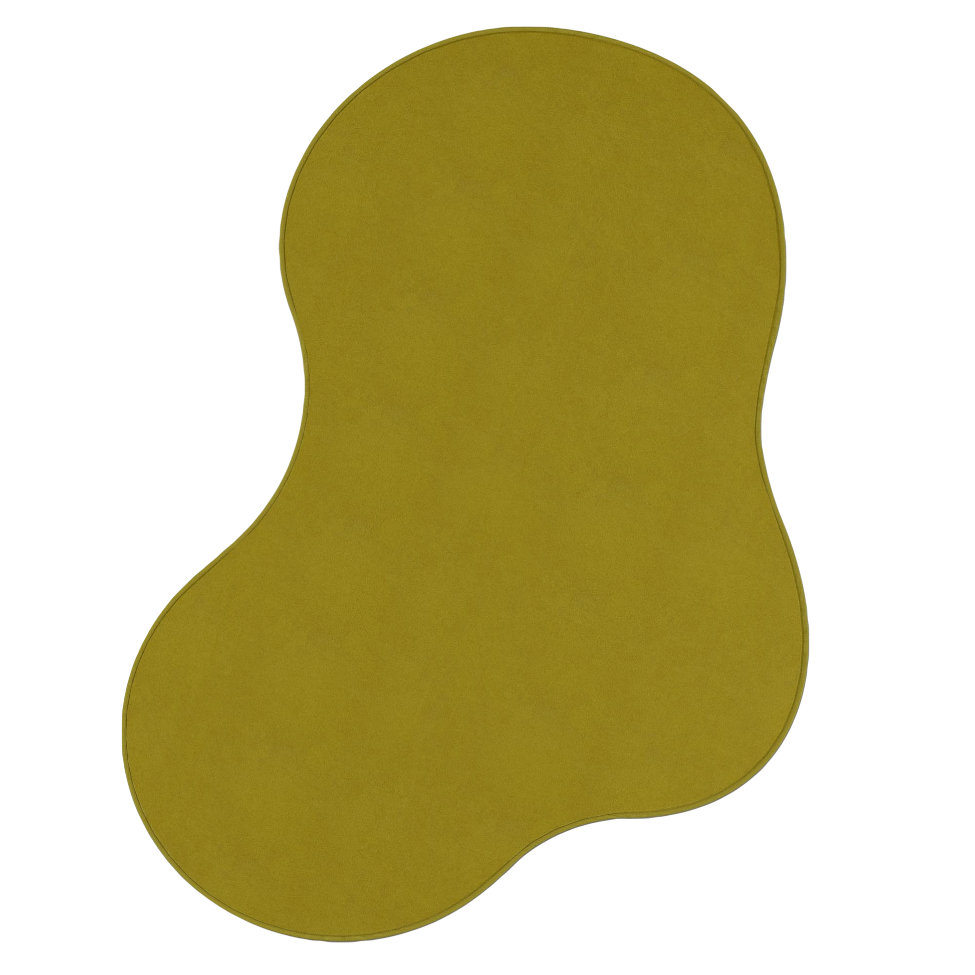 Small curvy rug in Chartreuse